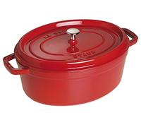 STAUB Cocotte Casseruola Ovale, Ghisa, Rosso Ciliegia, 37 cm