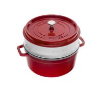 Staub Cocotte con cestello a vapore ciliegia, 24 cm Cocotte con cestello a vapore ciliegia, 24 cm