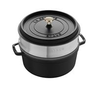 Cocotte con Cestello a Vapore Rotonda Staub - Nero