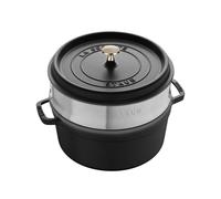 Staub Cocotte con cestello a vapore nero, 24 cm Cocotte con cestello a vapore nero, 24 cm