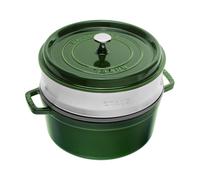 Staub La Cocotte con cestello a vapore rotonda - 26 cm, basilico