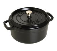 Staub - Cocotte in Ghisa con Coperchio Diametro 24 cm Capacit 3.8 lt Colore Nero - Linea La Cocotte