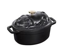 Staub La Cocotte maiale ovale - 17 cm, nero