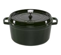STAUB Casseruola/Cocotte in ghisa, Tonda 28 cm, 6,7 litri, Verde basilico