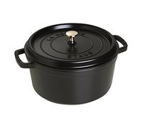 Staub Cocotte rotondo in ghisa 7-qt - nero opaco, Made in France