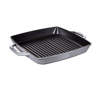 Staub Grill Pans Bistecchiera quadrata - 33 cm, Colore grigio grafite