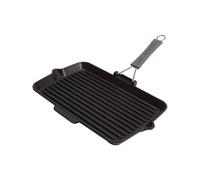 Staub Grill Pans Bistecchiera con becchi rettangolare - 34 cm, nero