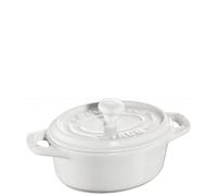 Staub, Mini Casseruola Ovale 11cm Bianco, Ceramica