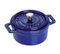 Staub Mini Cocotte rotonda in ghisa da 0,25 qt - Blu scuro, prodotta in Francia