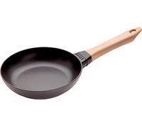 Staub Pans Padella con manico in legno - 20 cm, ghisa, Black Matt