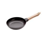 Staub Padella 40511-950-0 in ghisa con manico in legno 20 cm Nero Opaco