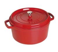 STAUB - Pentola Rotonda in Ghisa con Coperchio Diametro 24 cm Capacit 5 lt Colore Rosso