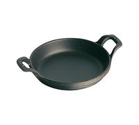 STAUB Piatto di cottura rotondo di Gratin del ghisa, nero opaco
