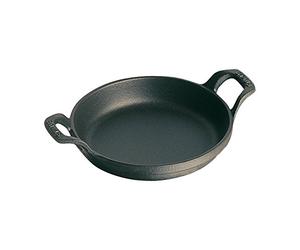 STAUB Piatto di cottura rotondo di Gratin del ghisa, nero opaco