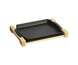 Staub Serving Piatto da servizio rettangolare - 33 cm x 22 cm, nero