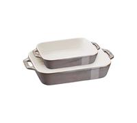 Staub Set 2 pirofile rettangolari, grigio antico Set 2 pirofile rettangolari, grigio antico