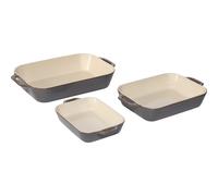STAUB SET 3 PIROFILE RETTANGOLARI CERAMICA GRIGIO ANTICO MOD. 1008692 EAN 327234