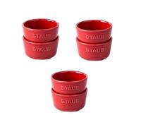 Staub Set di ciotole da dessert in ceramica, per stuzzichini, set da 2 pezzi, colore: rosso (6)