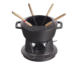 Staub Specialities 10-pz., Set per fonduta, nero