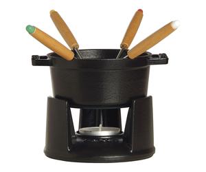 Staub Specialities 7-pz., Mini set per fonduta, nero