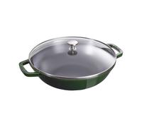Staub Specialities Wok con coperchio in vetro rotondo - 30 cm, basilico
