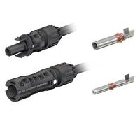 Staubli Kit spina-tomano MC4 EVO2 // Staubli EC/Multi-Contact MC-PV-KST4-EVO2 (-) e MC-PV-KBT4-EVO2 (+) // gamma di sezioni dei cavi 4mm² e 6mm² // i connettori MC4 EVO2 sono compatibili con i connett