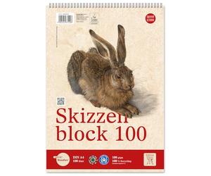 Staufen Dürer set di blocco per schizzi, 2 pezzi, DIN A4, 100 fogli ciascuno - 100 g/m², ideale come blocco da disegno o da colorare