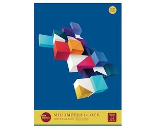 Staufen Dürer tampone millimetrato/tampone per architetti DIN A4 25 fogli 90 g/m², 2 pezzi