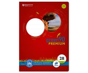 Staufen Green notebook - DIN A4, type 28 ruling (5 mm squared with margin lines)