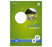 Staufen Green Quaderno - DIN A4, rigatura 37 (9 mm lin. con bordo perforato), 16 fogli di carta riciclata 90 g/m², angoli arrotondati per evitare le ascelle, 4 motivi diversi (non è possibile scegliere), 1 pezzo