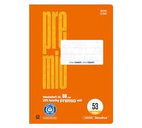 Staufen Libro di vocabolario verde, formato DIN A5, linea 53 (a righe con 1 linea centrale), 32 fogli, carta riciclata bianca di alta qualità, 90 g/m², angoli arrotondati per evitare orecchie