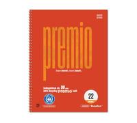 Staufen Premio Collegeblock - 5 pezzi, 80 fogli, DIN A5, rigatura 22 (5 mm a quadretti), 6 fori, 90 g/m² carta riciclata