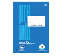 Staufen premio Quaderno - 2 quaderni da 32 fogli ciascuno, formato DIN A4, righe 25 (rigato con margine), carta riciclata 90 g/m², angoli arrotondati per evitare le “orecchie”