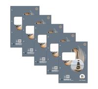 Staufen Style blocco note LIN 21-5 blocchi da 50 fogli ciascuno, DIN A4, 70 g/m², rigato (9 mm), 4 fori