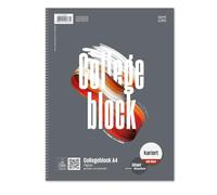 Staufen Style blocco universitario - DIN A4, righello formato 28 (5 mm a quadretti con linee di margine), 160 fogli, 4 fori, carta extra bianca di qualità 70g/m², 3 pezzi