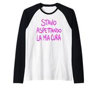STAVO ASPETTANDO LA MIA Cura Maglia con Maniche Raglan