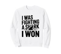 Stavo combattendo Uno squalo e Ho Vinto Un Divertente Guerriero oceanico Felpa