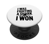Stavo combattendo uno squalo e ho vinto un divertente guerriero oceanico PopSockets PopGrip Adesivo