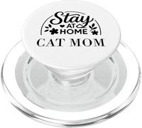 Stay at Home Cat Mom Citazione divertente adatto per uomini e donne. PopSockets PopGrip per MagSafe