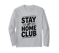 Stay At Home Club Introvert Life Citazione Divertente Maglia a Manica