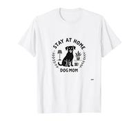 Stay at Home Dog Mom Cozy Pet Lover Maglietta, Uomo, Bianco, M