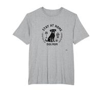 Stay at Home Dog Mom Cozy Pet Lover Maglietta, Uomo Taglie Grandi, Grigio Melange, 2X Tall