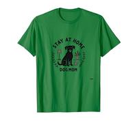 Stay at Home Dog Mom Cozy Pet Lover Maglietta, Uomo, Verde Mela, L