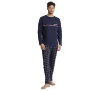 Stay AT Home Pigiama a maniche lunghe Blue Stay da uomo, Marino, XL