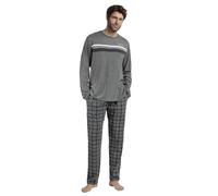 Stay at Home Pigiama a maniche lunghe Ebony da uomo, Grigio diaspro, M