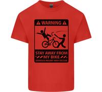 Stay Away From My Bike Cycling Cyclist Uomo Cotone T-Shirt Tee Top