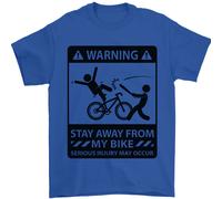 Stay Away From My Bike Cycling Cyclist Uomo T-Shirt 100% Cotone