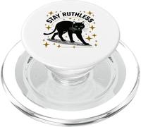 Stay Black Cat Stay Spithless, grafica retrò a forma di gatto nero PopSockets PopGrip per MagSafe