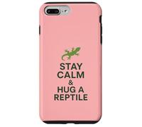Stay Calm and Hug a Reptile | Citazione divertente per rettili Custodia per iPhone 7 Plus/8 Plus