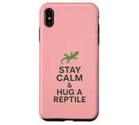 Stay Calm and Hug a Reptile | Citazione divertente per rettili Custodia per iPhone XS Max
